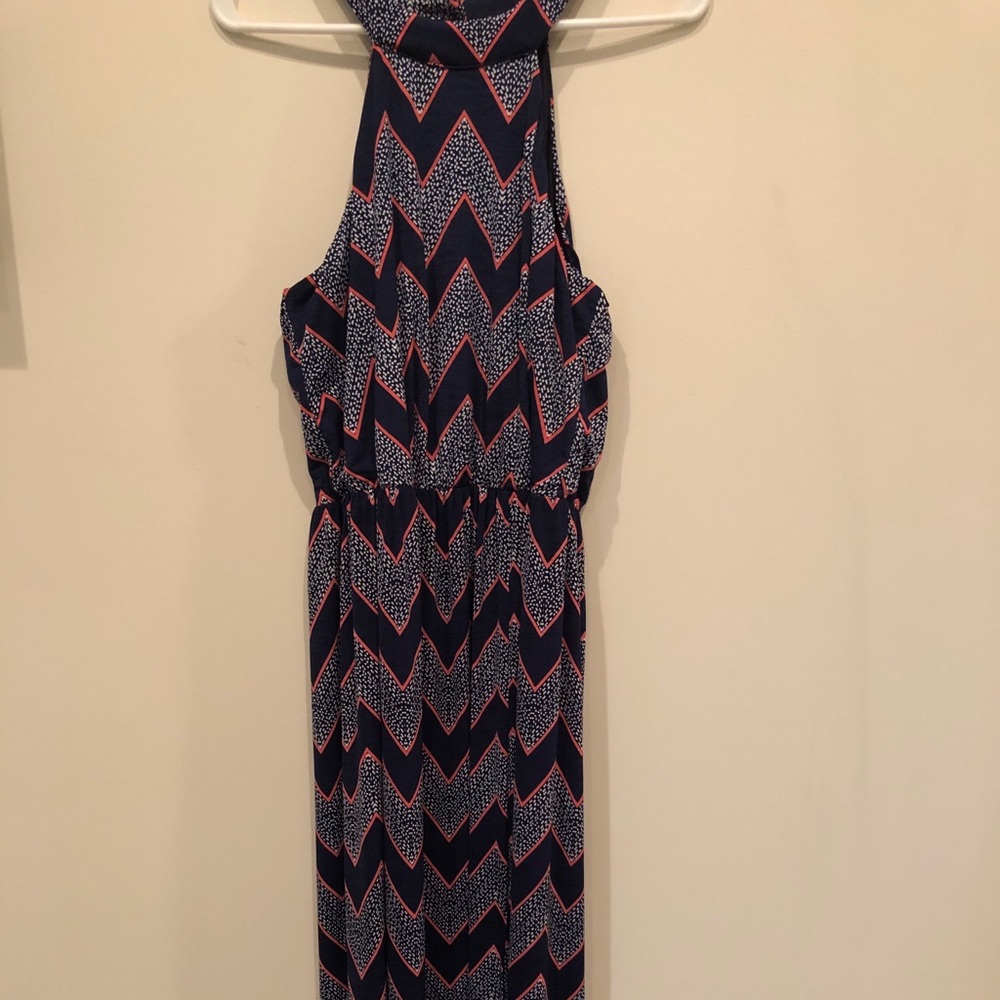 Navy and pink Maxi dress